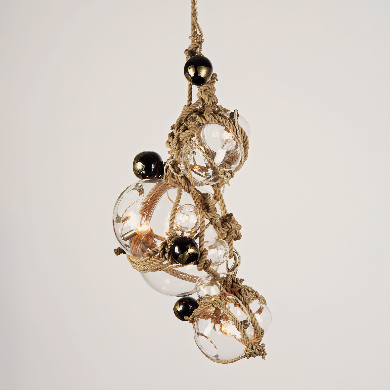 Knotty Bubbles | Chandelier - 1 Lg, 2 Sm Bubbles, 5 Barnacles | Lindsey Adelman by Roll & Hill
