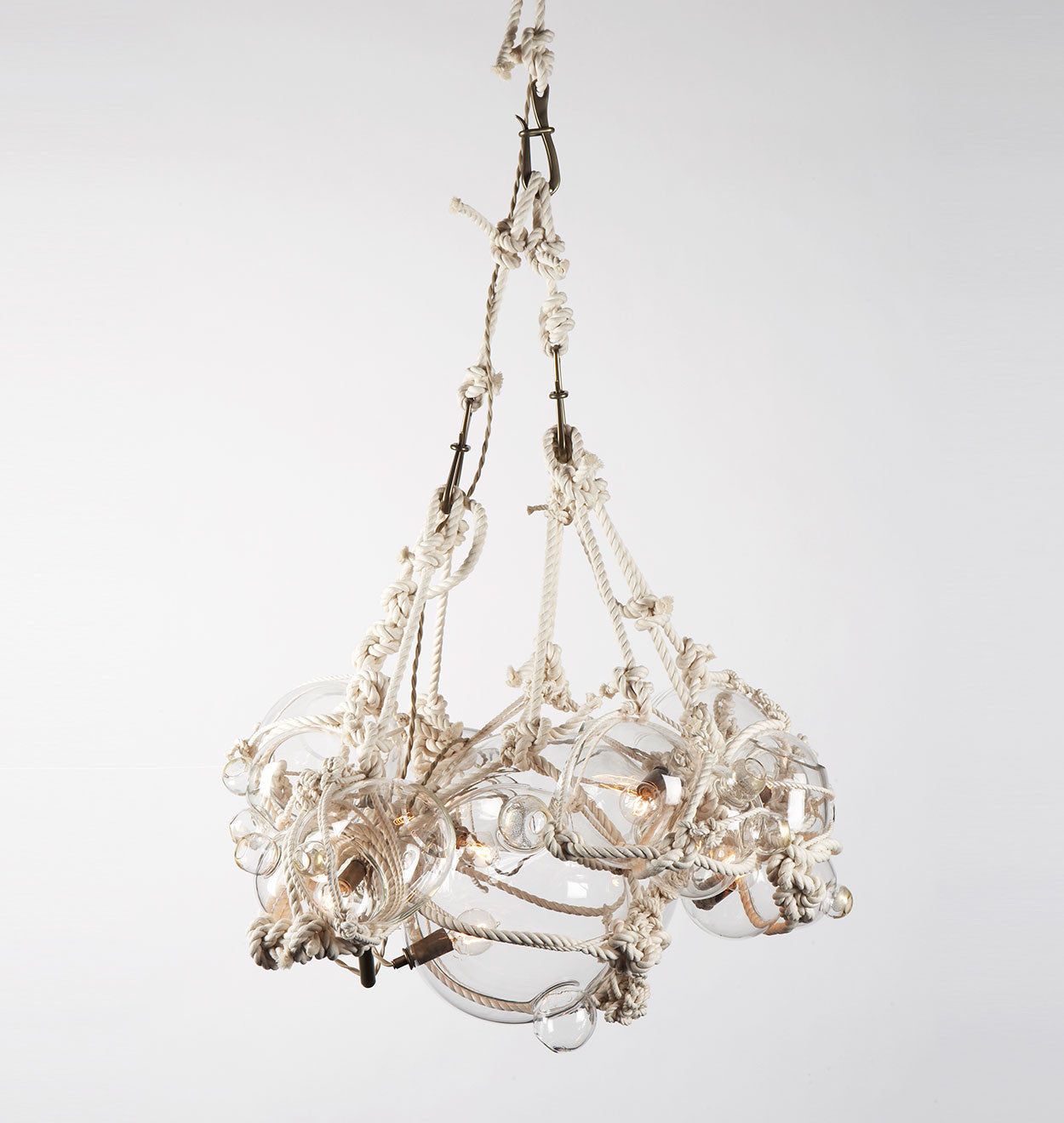 Knotty Bubbles | Chandelier - 1 Lg, 6 Sm Bubbles | Lindsey Adelman by Roll & Hill