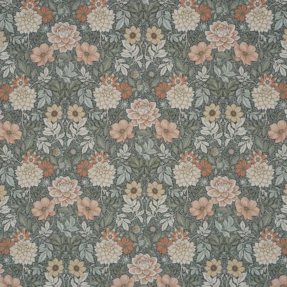 Dahlia Garden Green by Schumacher