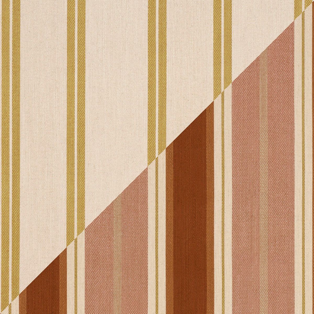 Double Face Stripes Terracotta Lime by Schumacher