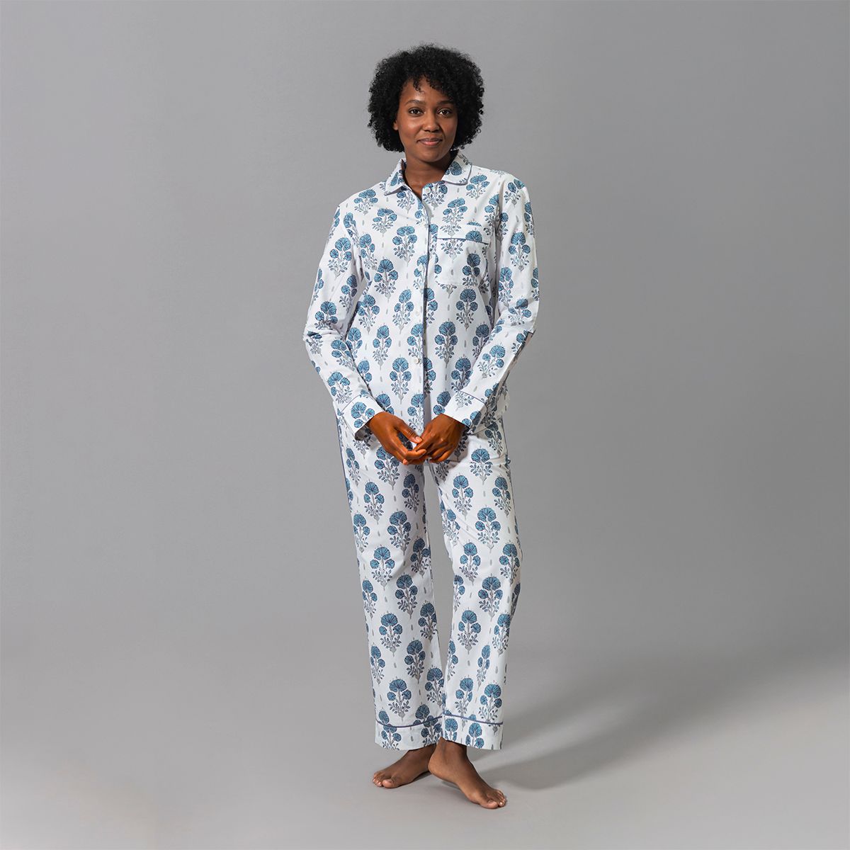 Joplin Pajama Set Mineral Blue by Schumacher