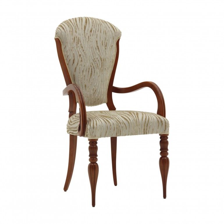 Classic Style Small Armchair made of Wood Cremona by Sevensedie
