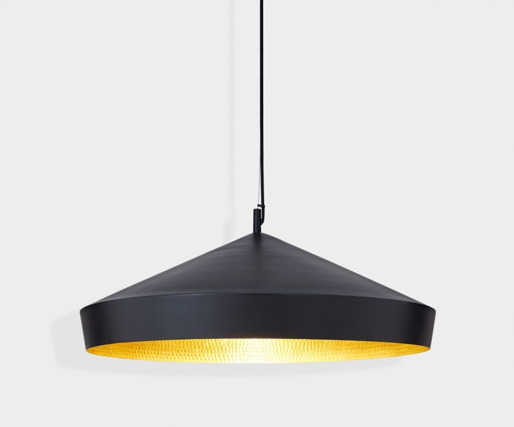 Beat LED Flat Pendant Black by Tom Dixon
