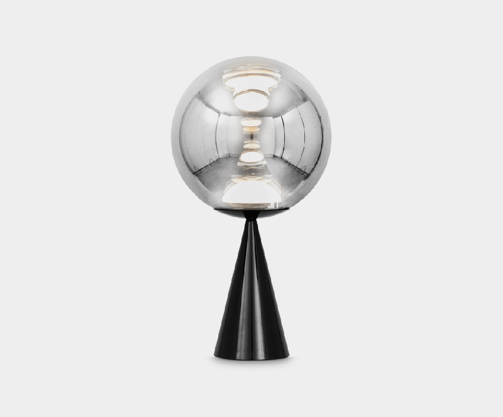 Globe Fat Table Silver LED by Tom Dixon
