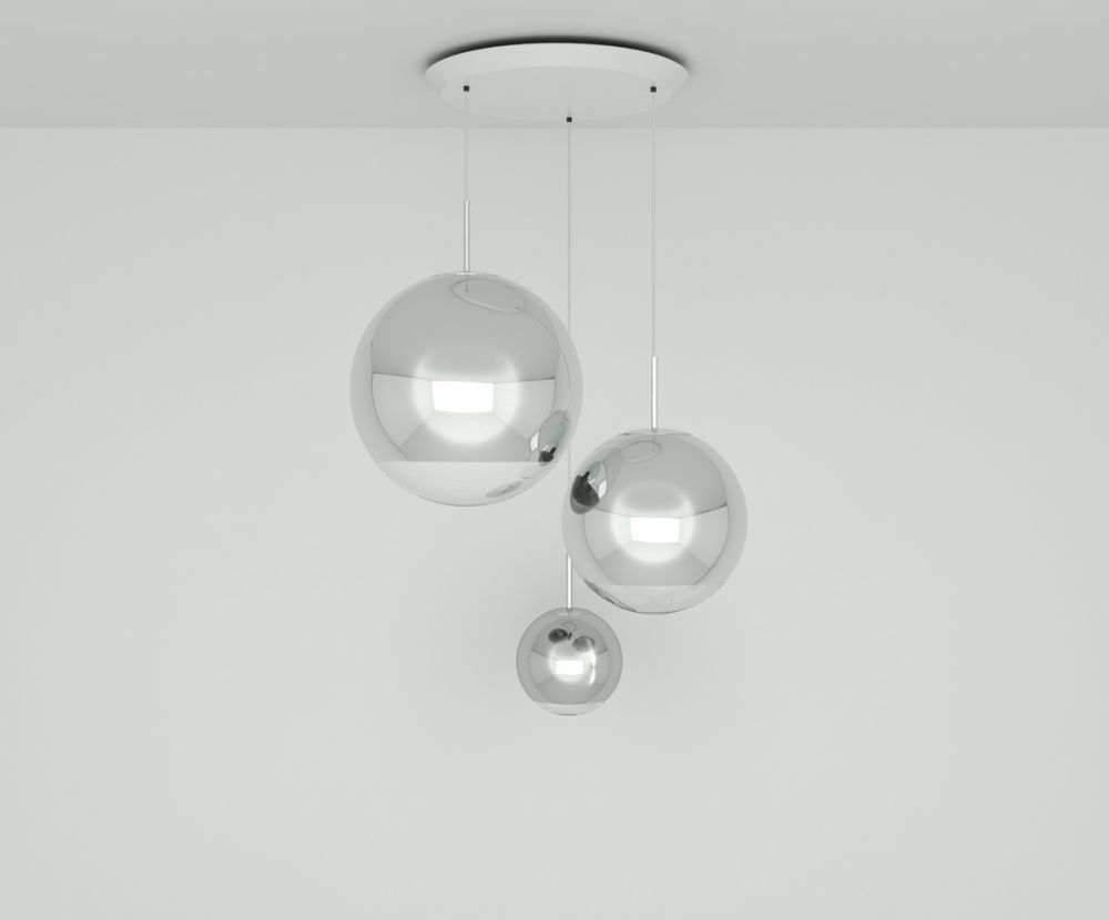 Mirror Ball LED Range Round Pendant System by Tom Dixon