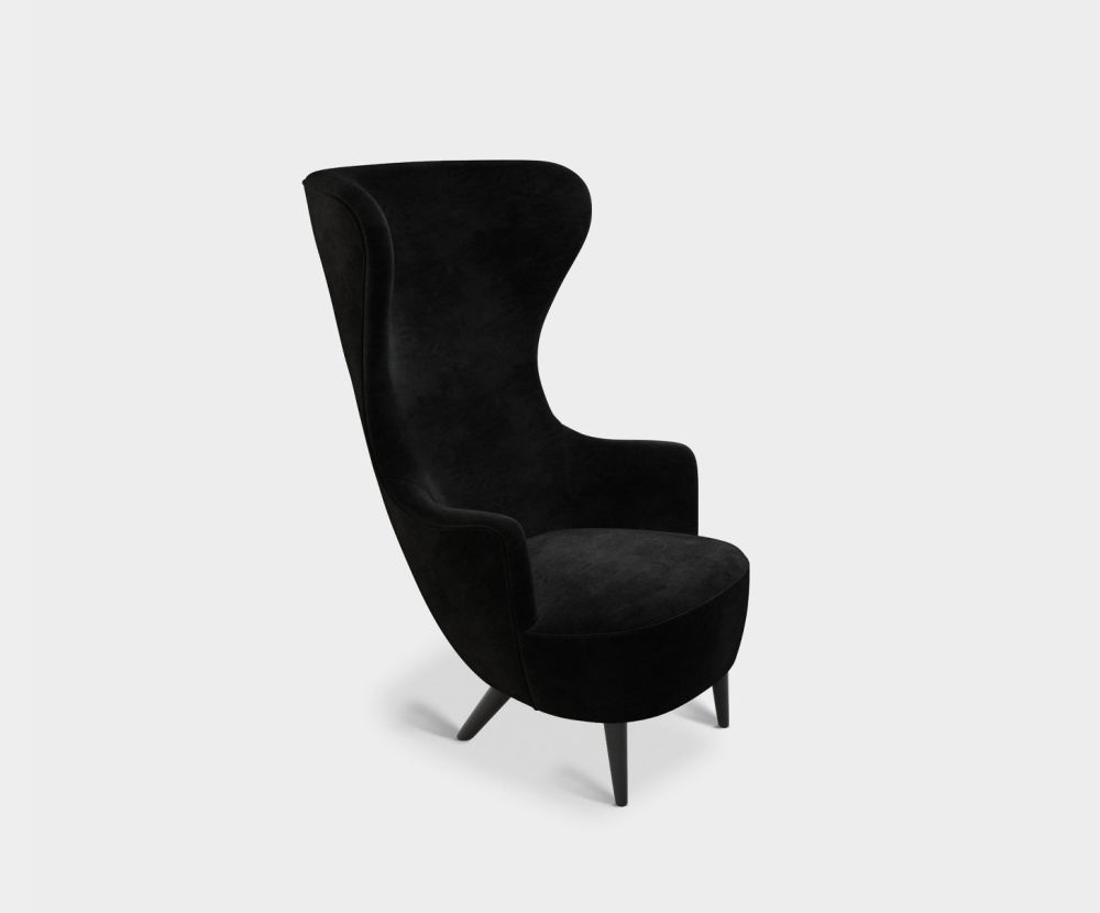 Wingback Chair Black Oak Gentle 2 0193 by Tom Dixon