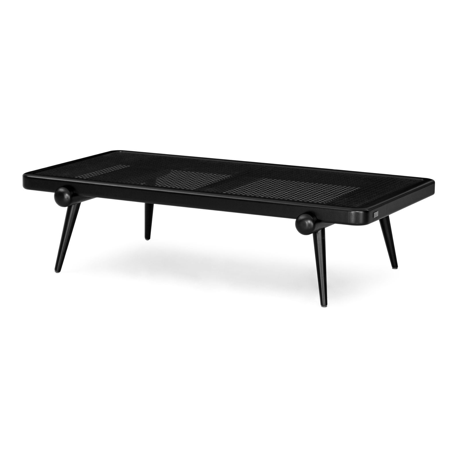 PLOT Coffee table 47" in Black with Black Cane by Uultis