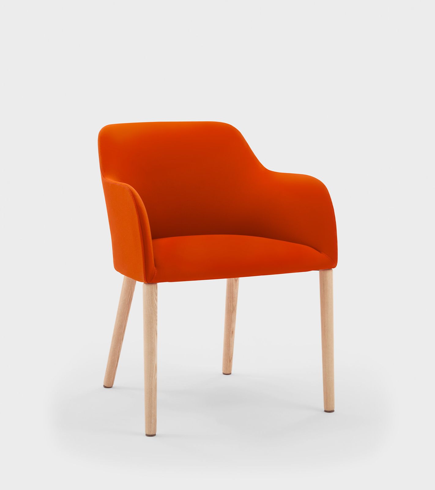 Maggy poltrona ufficio gambe in frassino naturale - Viganò & C. by Viganò & C. srl a socio unico