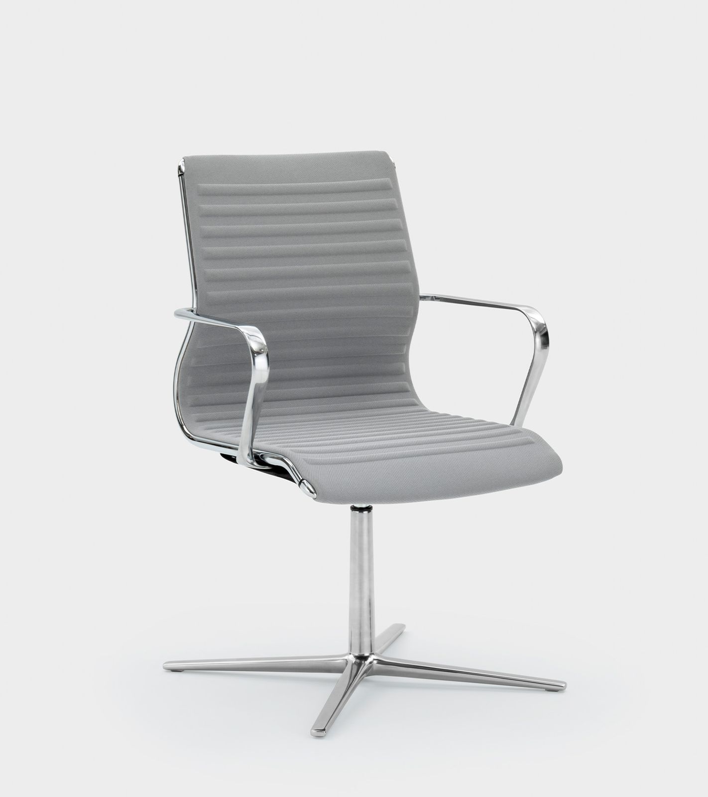 Padded meeting and visitor armchair with 4 stars flat base - Viganò & C. by Viganò & C. srl a socio unico