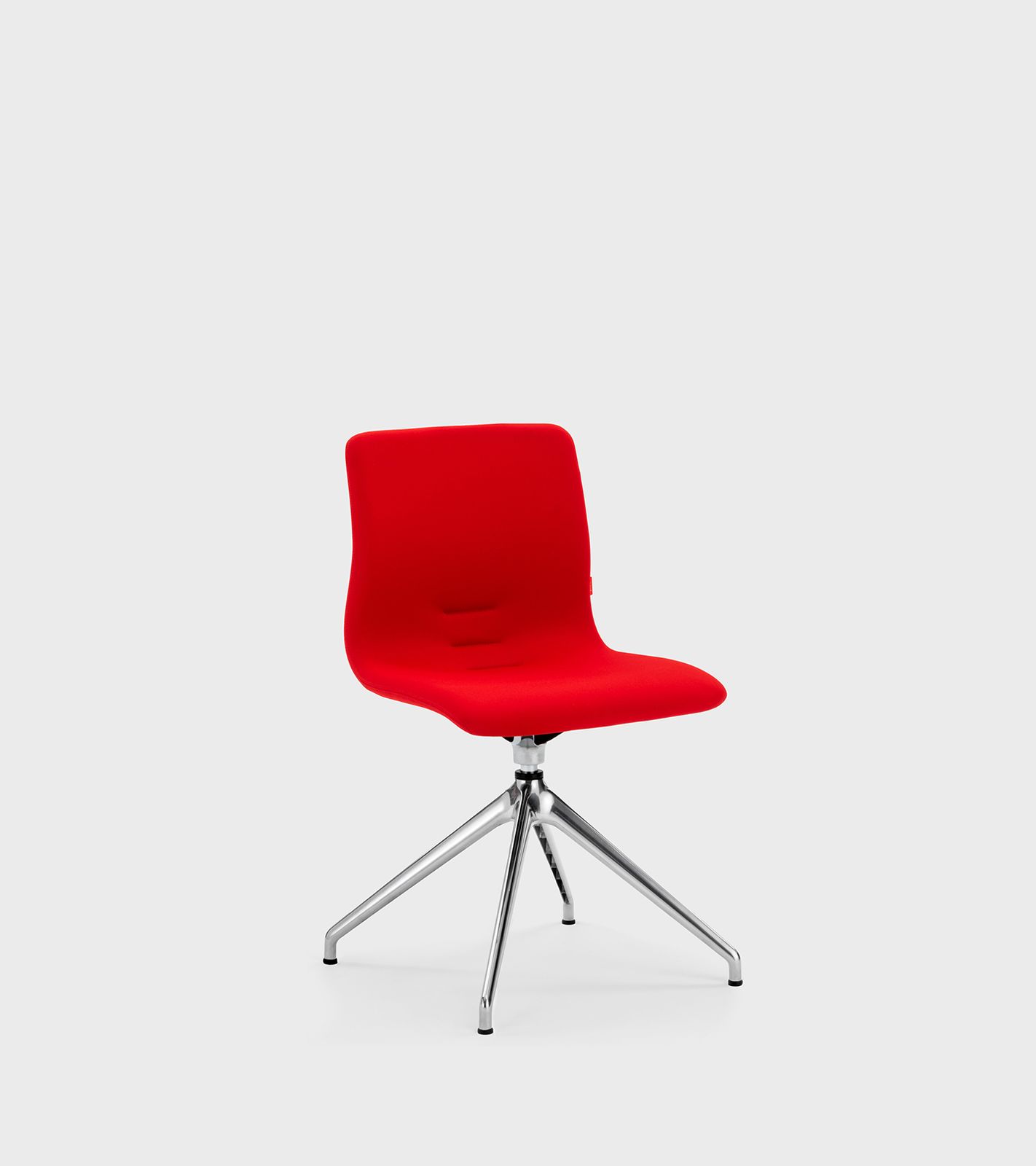 Padded meeting armchair with 4 stars pyramidal base - Viganò & C. by Viganò & C. srl a socio unico