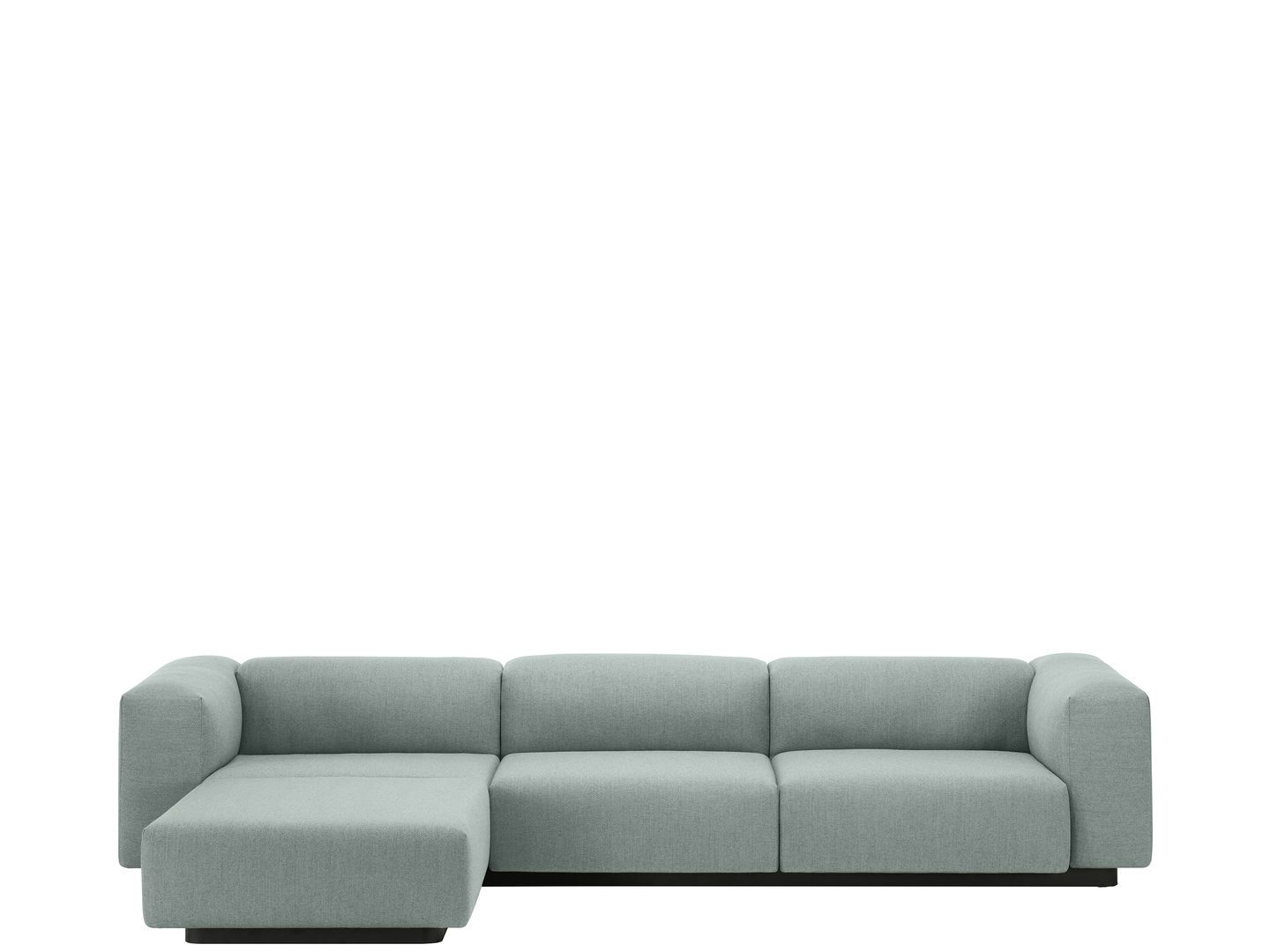 Soft Modular Sofa Three-seater, Chaise Longue by Vitra