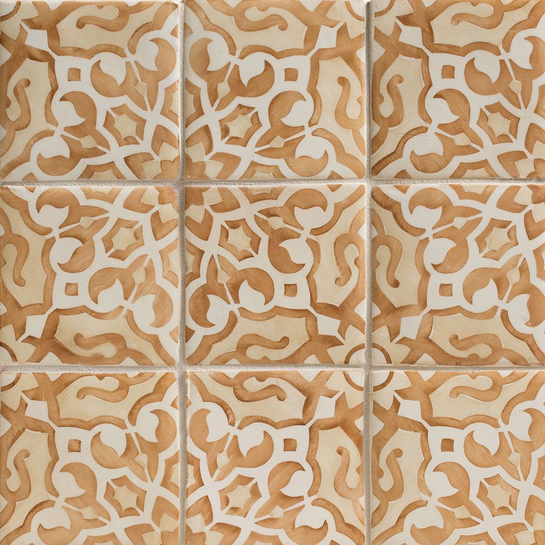 Duquesa Fatima Ambra Deco 4-5/8x4-5/8x5/8 Matte by Walker Zanger