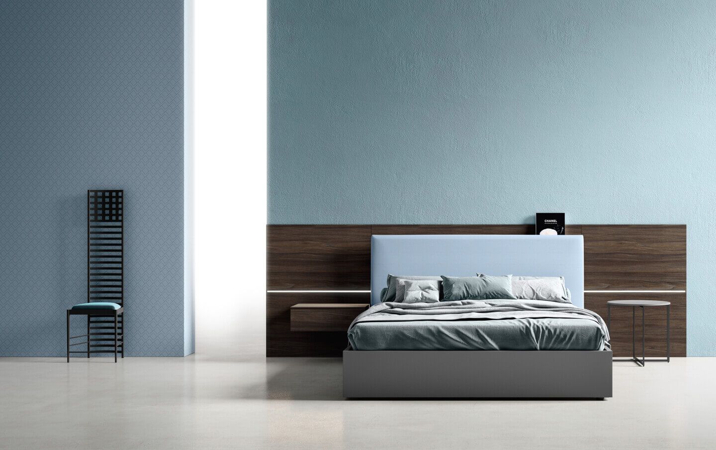 Headboard Panels Bed by Zalf