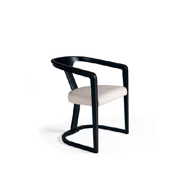 Modern style design chair in black stained ash by Zanaboni