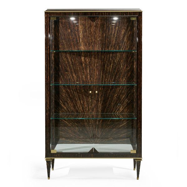B/5375 display cabinet in palm wood by Zanaboni