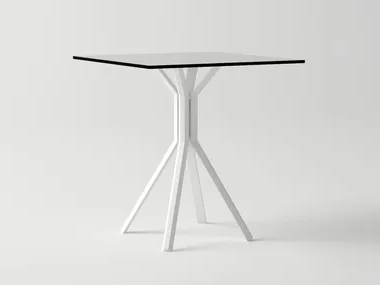 ORA 4 - Square aluminium garden table by 10Deka