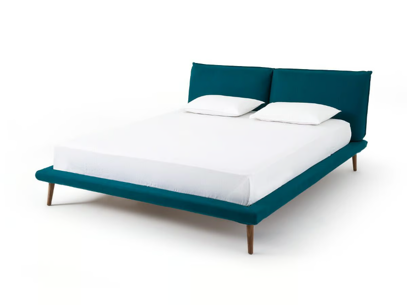 AURORE - Fabric double bed with upholstered headboard by AMPM