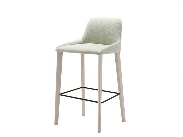 ALYA BQ1594 / BQ1595 - High upholstered leather stool with back by Andreu World
