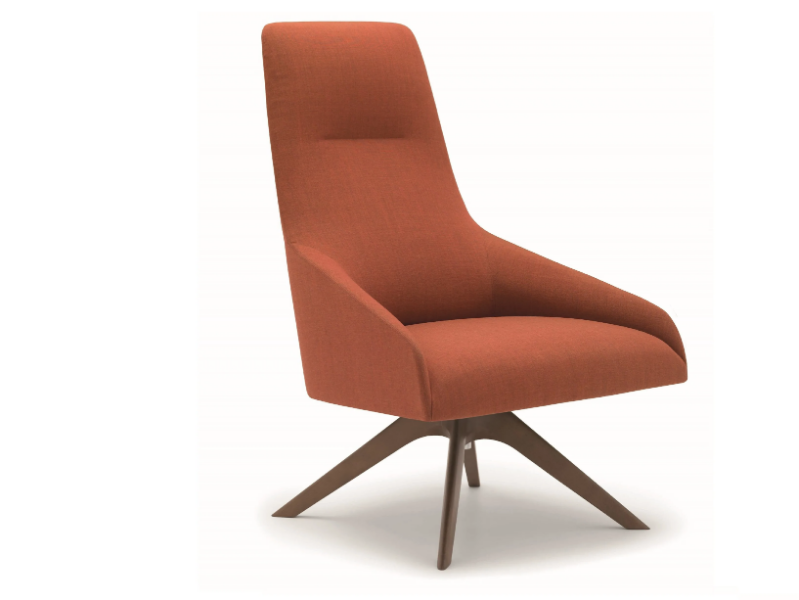 ALYA BU1521 - Swivel upholstered armchair high-back by Andreu World