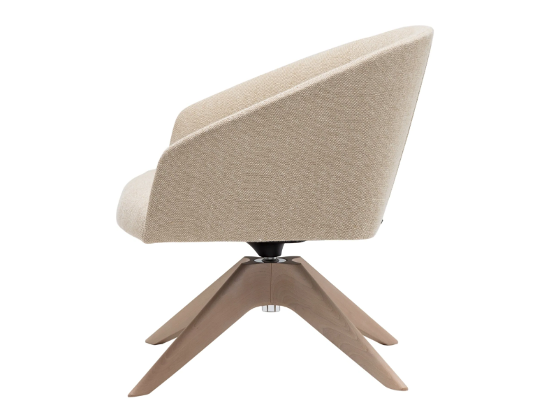 BRANDY BU3017 - Swivel fabric easy chair with armrests by Andreu World