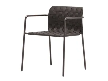 COSTA SO0277 - Stackable aluminium chair with armrests by Andreu World