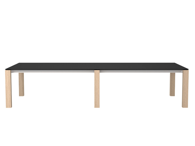 EXTRA CONFERENCE TABLE ME01333 - Rectangular aluminium and wood meeting table by Andreu World