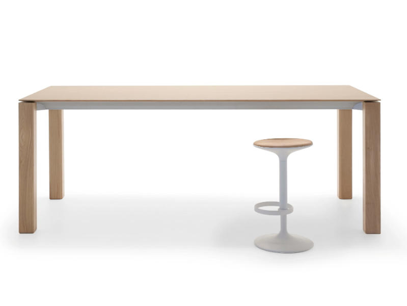 EXTRA HIGH TABLE ME 01146 - Rectangular oak high table by Andreu World