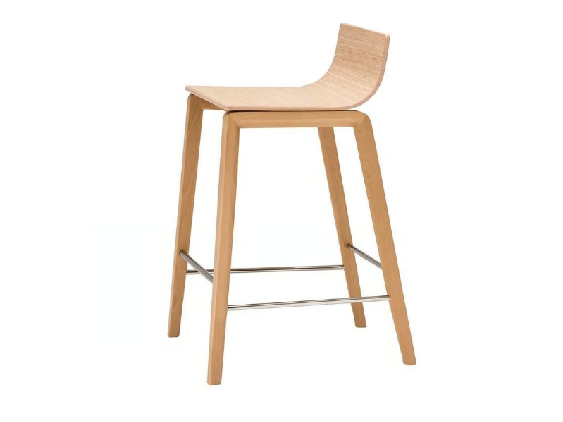 LINEAL BQ0638/BQ0639 - Oak barstool by Andreu World