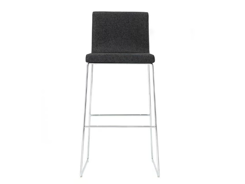 LINEAL COMFORT BQ0599 - Sled base upholstered stool by Andreu World