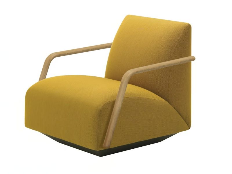 MANFRED SF2095 - Upholstered armchair with armrests by Andreu World