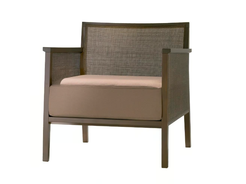 MANILA BU2031 - Beech armchair with armrests by Andreu World