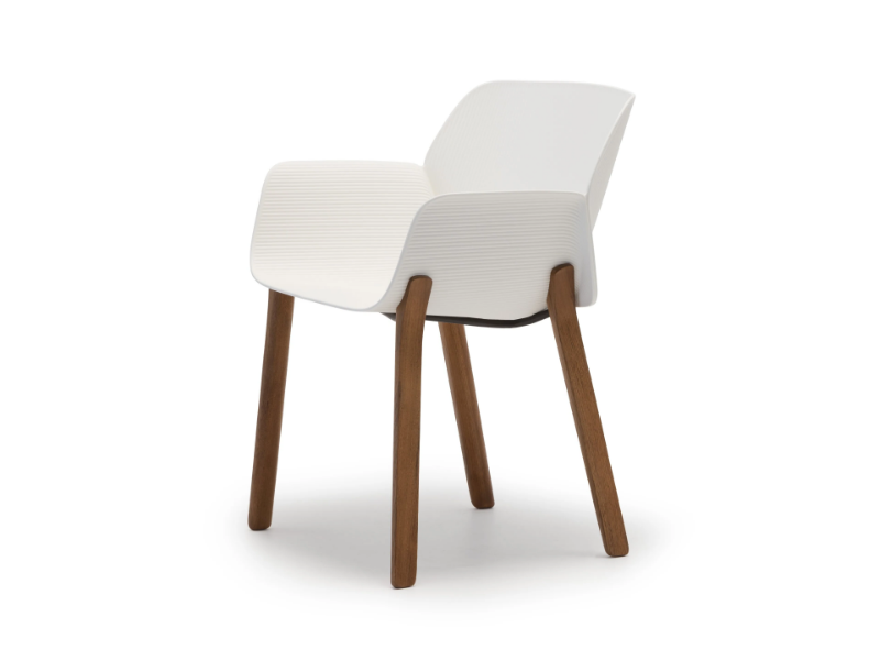 NUEZ SO2791 - Technopolymer garden chair with armrests by Andreu World