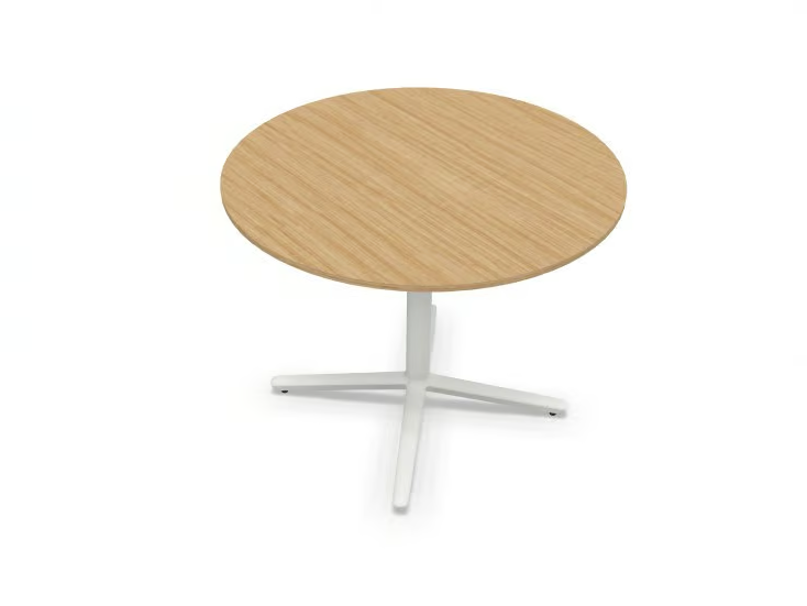 QUATTRO OCCASIONAL OAK ROUND - Round low oak coffee table by Andreu World