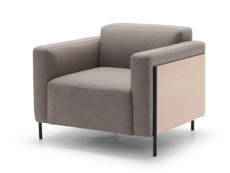 RAP BU1135 - Upholstered armchair with armrests by Andreu World