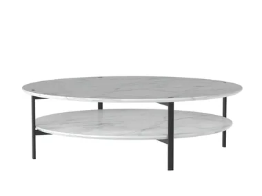 RUTA TABLE ME1993 - Round Carrara marble coffee table by Andreu World
