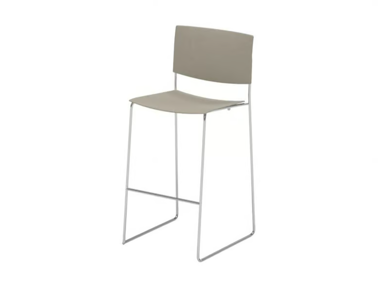 SIT BQ1203 / BQ1204 - Stackable sled base technopolymer stool with footrest by Andreu World