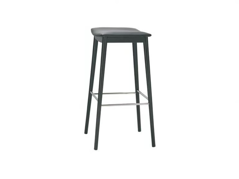 SMILE BQ0339 / BQ0350 - High beech stool with integrated cushion with footrest by Andreu World