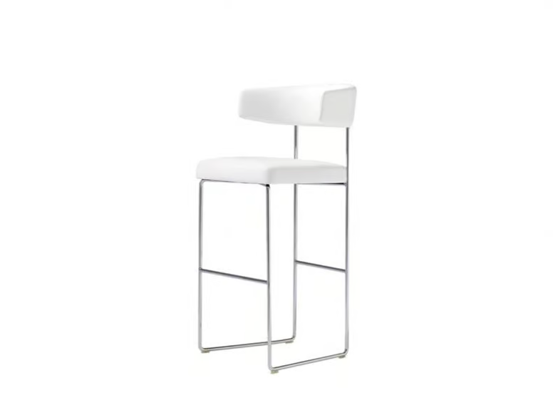 TAURO BQ4202 - Sled base upholstered stool with footrest by Andreu World