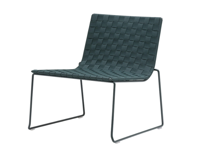 TRENZA BU0702 - Sled base garden polypropylene easy chair by Andreu World