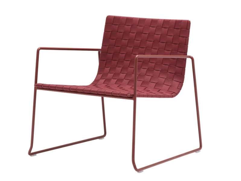 TRENZA BU0703 - Sled base garden polypropylene easy chair with armrests by Andreu World