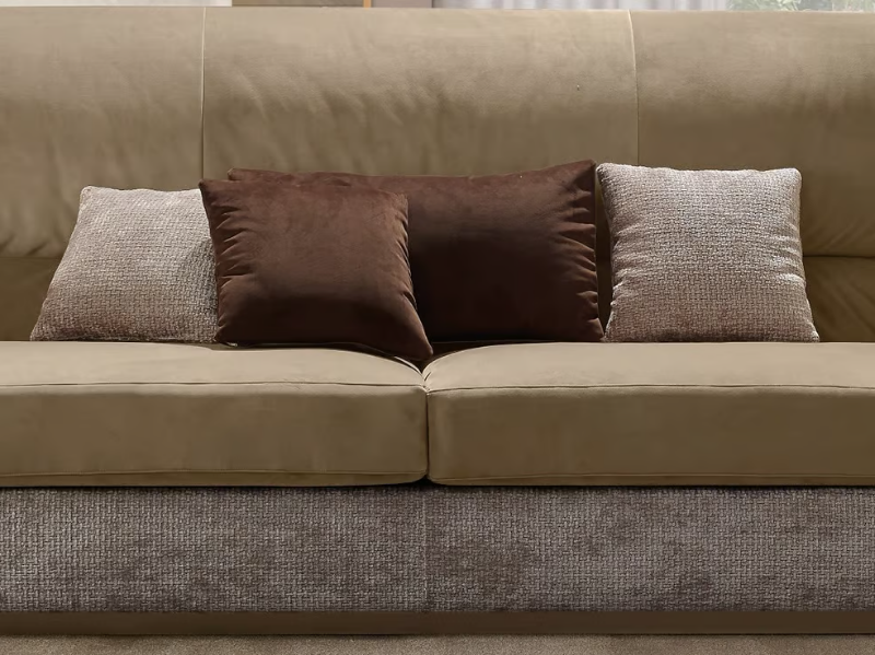 OLIVER - Solid-color fabric sofa cushion by A.R. Arredamenti