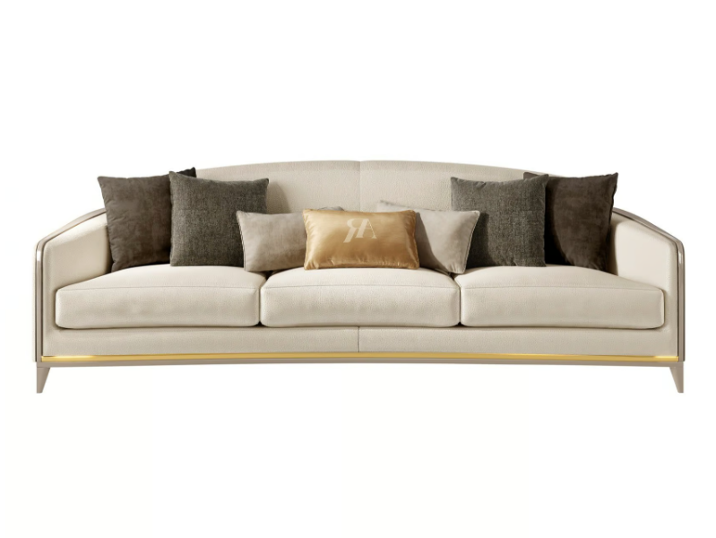 VICTOR - 3 seater leather sofa by A.R. Arredamenti