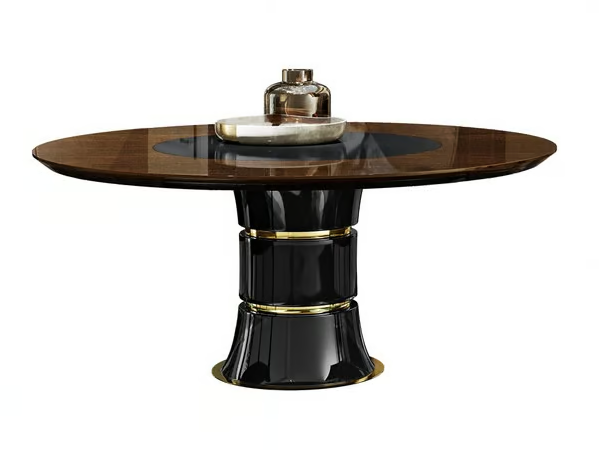 VICTOR - Round wooden table by A.R. Arredamenti