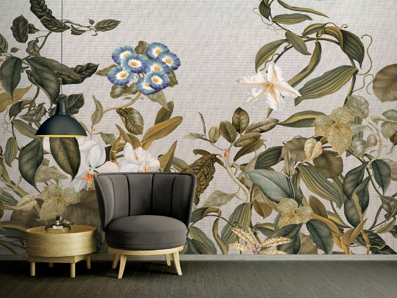BOTANIC SKETCH - Washable nonwoven wallpaper with floral pattern by Architects Paper
