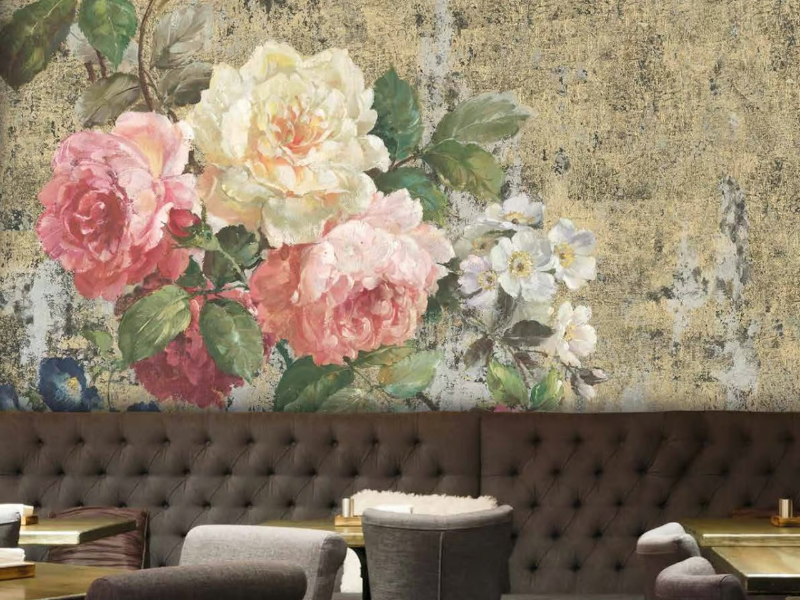 BOUQUET - Washable nonwoven wallpaper with floral pattern by Architects Paper