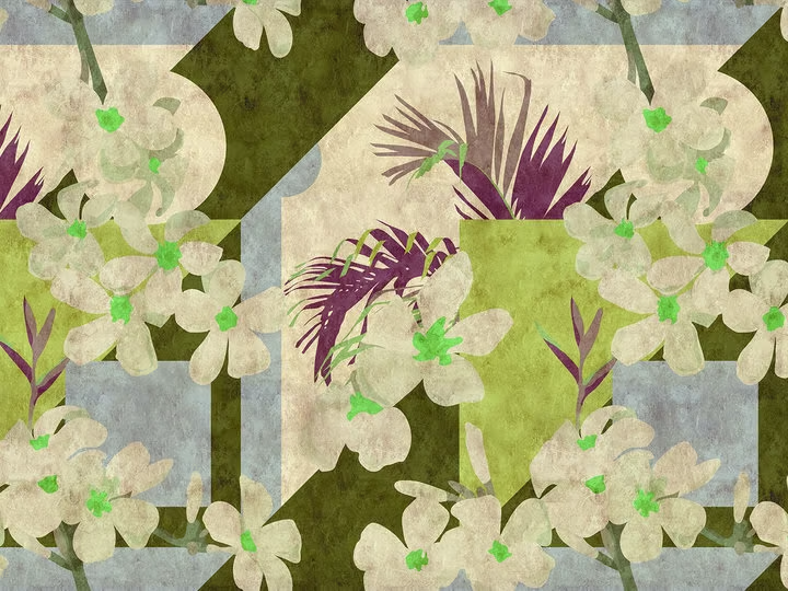 VINTAGE BLOOM - Digital printing wallpaper with floral pattern by Architects Paper