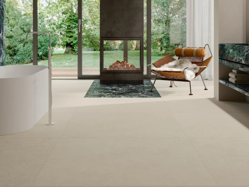 BALANCE - IVORY - Porcelain stoneware wall/floor slabs with resin effect by ARIOSTEA