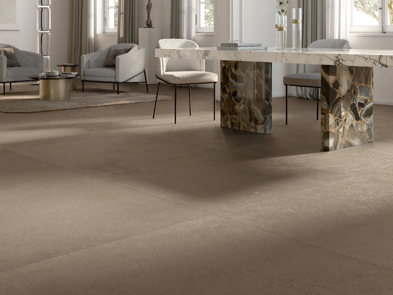 BALANCE - TAN - Porcelain stoneware wall/floor slabs with resin effect by ARIOSTEA