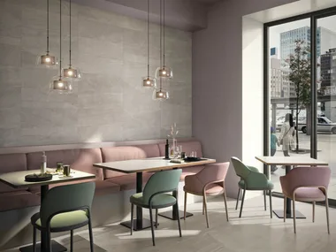 BASALTO GRIGIO ACTIVE - Indoor porcelain stoneware wall tiles with stone effect by ARIOSTEA