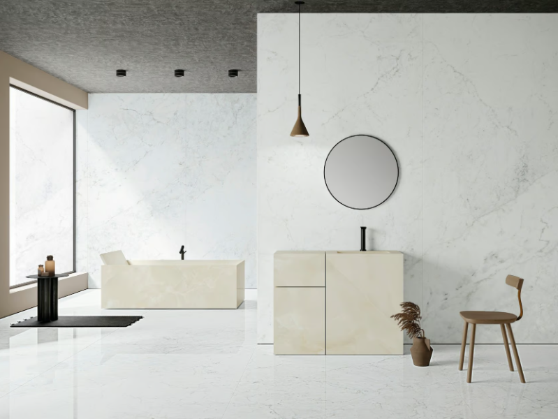 ULTRA MARMI - MICHELANGELO ALTISSIMO - Porcelain stoneware wall/floor slabs with marble effect by ARIOSTEA